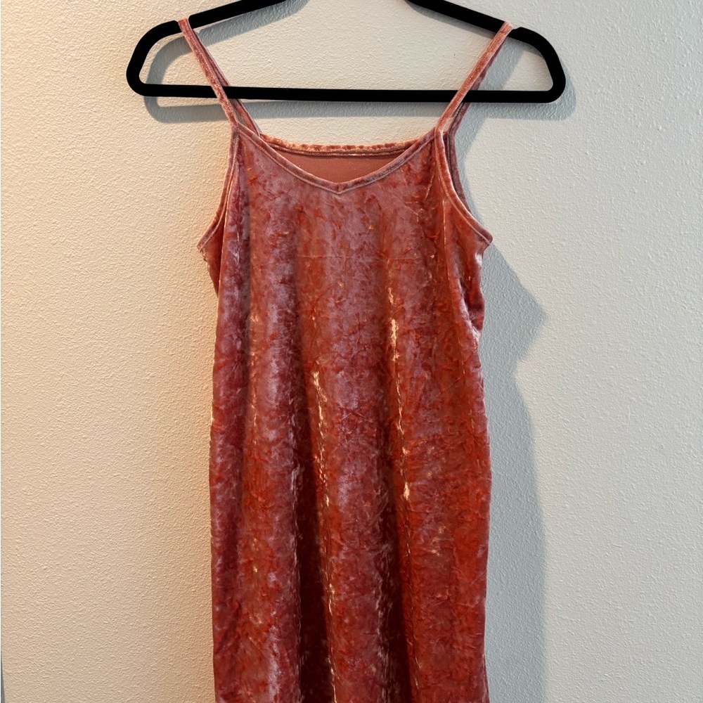 Velvet Pink Slip Dress